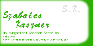 szabolcs kaszner business card